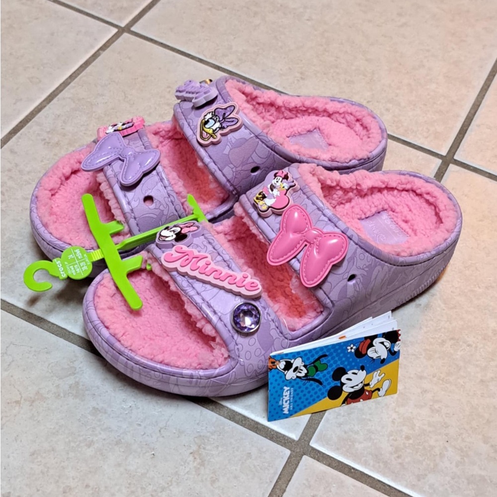 Crocs Disney Minnie Mouse & Daisy Classic Cozzzy Sandals - Women's size 8
